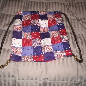 Patchwork backpack bag